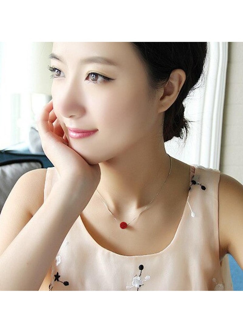 Alissa Stainless Steel Necklaces with Round Crystal Ball Pendant  - Image 4