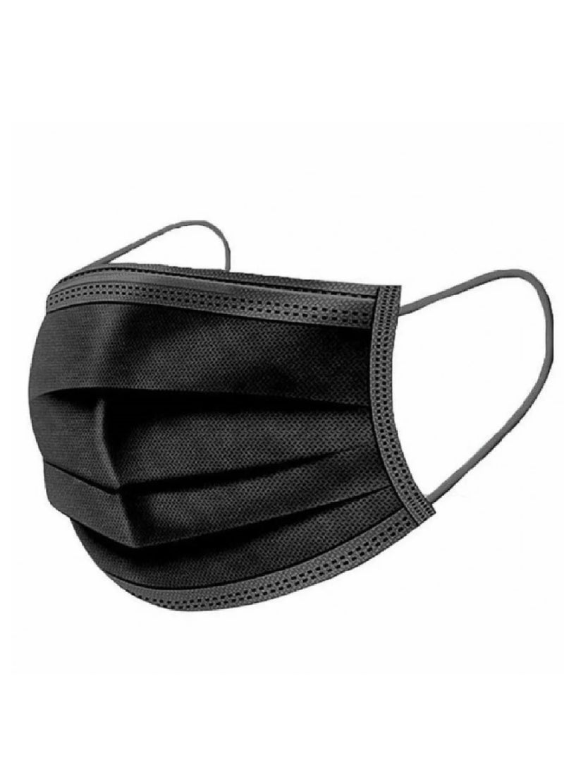 4 Boxes of Black Disposable Masks (Total 200 Masks) - Image 2