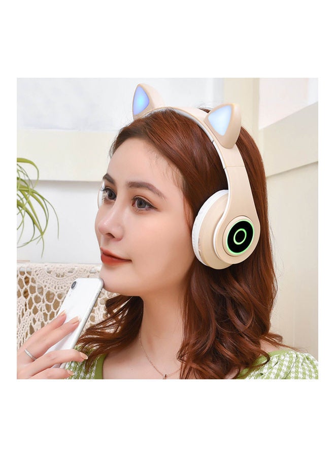 B39 Cat Ear Glowing Wireless BT5.0 Headphone Dark blue - Image 5