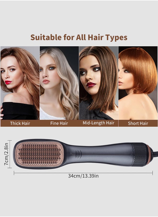 BESTIS - 1200W 3 In 1 Hair Dryer Brush Professional Ceramic 3 Heat/2 Speed Settings One Step Hair Dryer and Styler - Image 1
