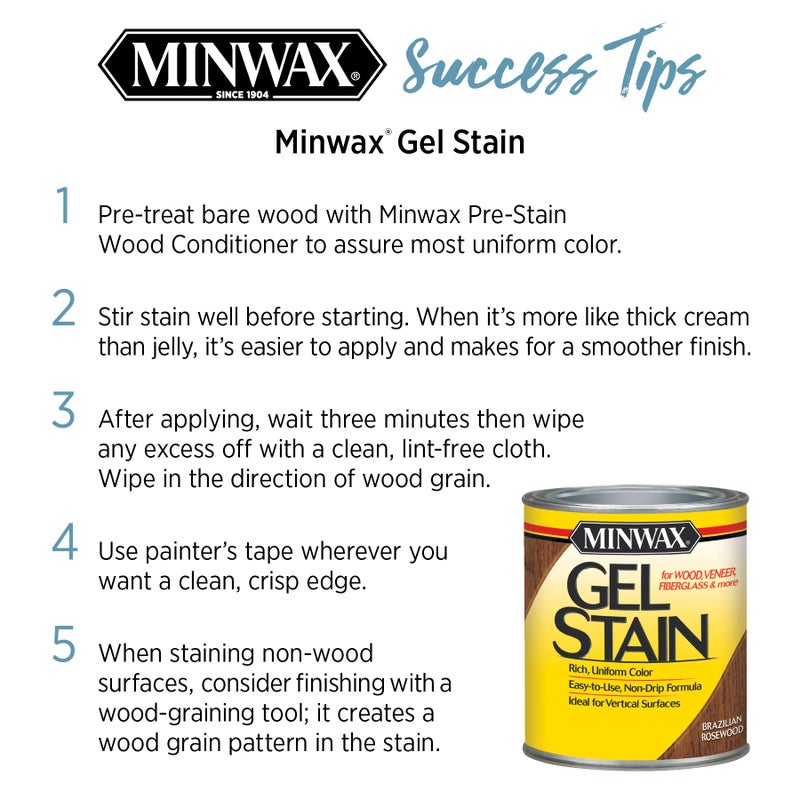 Minwax Gel Stain for Interior Wood Surfaces, Quart, Coffee - Image 5