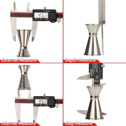 VINCA IP54 Grade Digital Caliper, DCLA-1205 12 Inch/300mm, Inch/Millimeter/Fraction Conversion, Stainless Steel, Large LCD Screen - Image 3