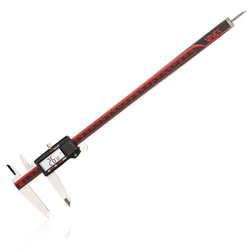 VINCA IP54 Grade Digital Caliper, DCLA-1205 12 Inch/300mm, Inch/Millimeter/Fraction Conversion, Stainless Steel, Large LCD Screen - Image 1