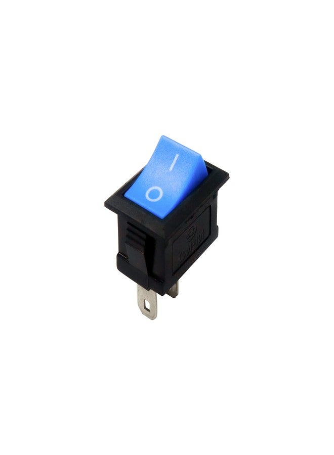 Electronicspices Electronic spices Small Mini Boat Snap-in 2-Pin Plastic On/Off Rocker Switch Button (100psc) (BLUE) - Image 2