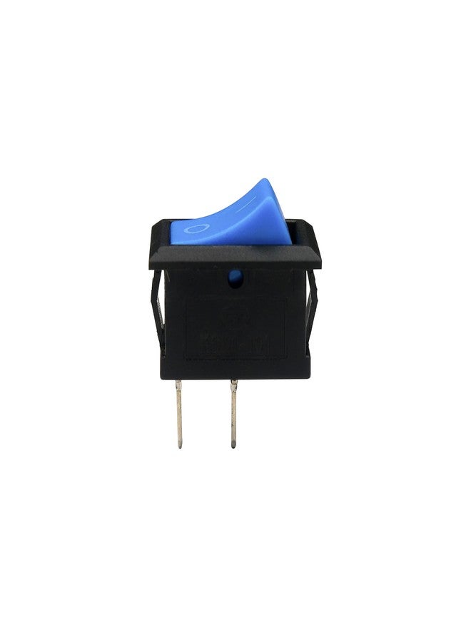 Electronicspices Electronic spices Small Mini Boat Snap-in 2-Pin Plastic On/Off Rocker Switch Button (100psc) (BLUE) - Image 3