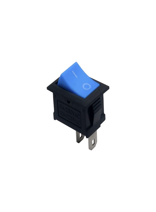 Electronicspices Electronic spices Small Mini Boat Snap-in 2-Pin Plastic On/Off Rocker Switch Button (100psc) (BLUE) - Image 5