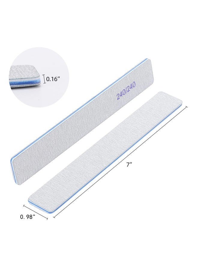 BTYMS 25 Count 240/240 Grit Nail Files for Natural Nails, Double Sided Emery Boards Fine Grit Nail File Manicure Tools - Image 2