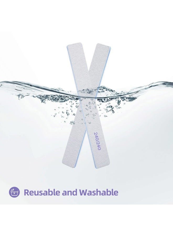 BTYMS 25 Count 240/240 Grit Nail Files for Natural Nails, Double Sided Emery Boards Fine Grit Nail File Manicure Tools - Image 5