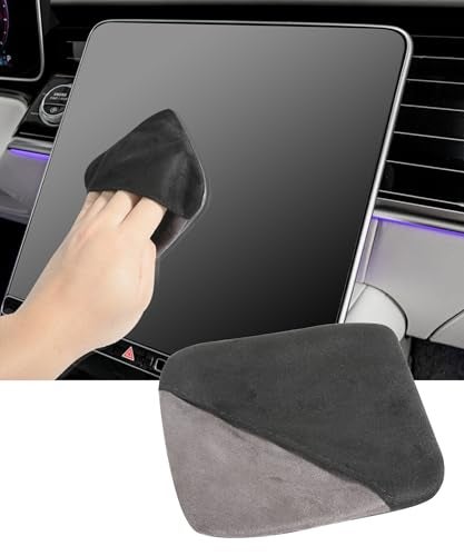 SCUARI Car Screen CleanerTouch Screen Cleaner for CarCar Accessories Car Screen WipesFoldable Car Screen Cleaner ClothSquare Microfiber Screen Cleaning PadFits Car Dashboard LCD Display Black - Image 1