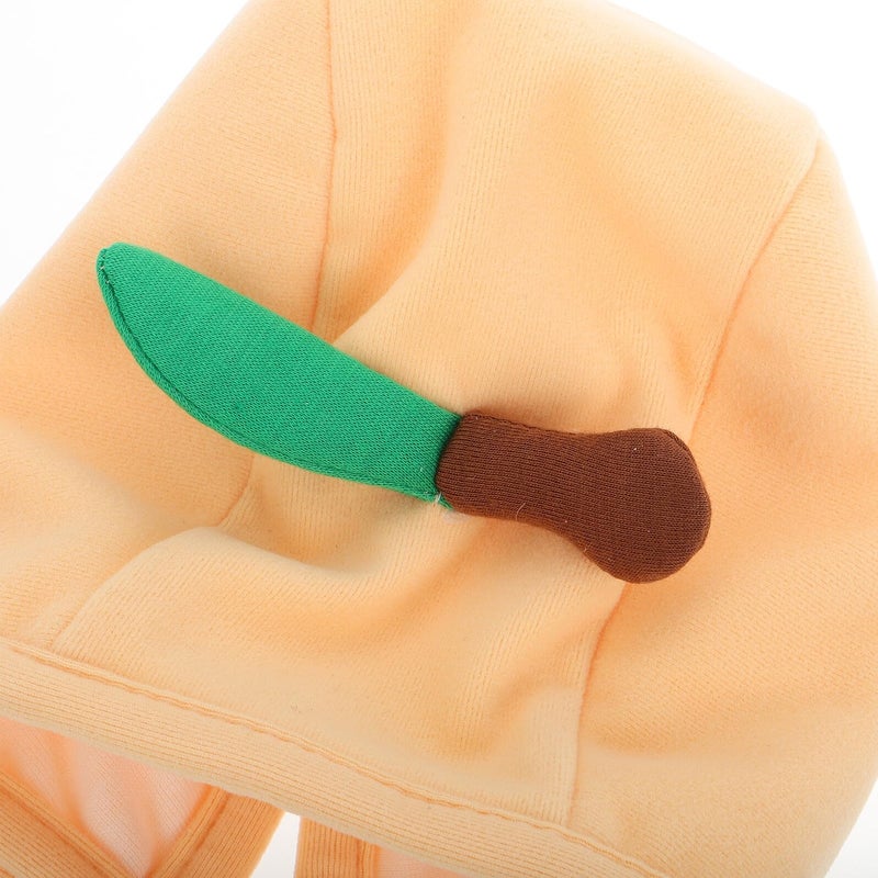 Leaf Pattern Cotton Bonnet For Newborns 38 45cm Ear Protection Cap Spring Autumn Yellow - Image 4