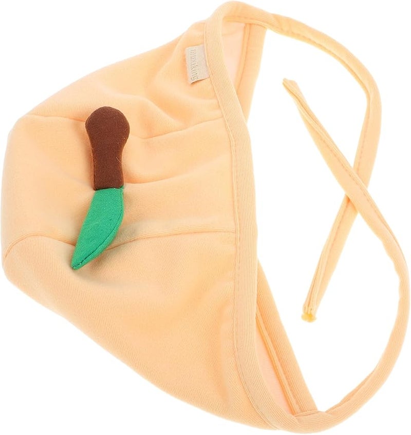 Leaf Pattern Cotton Bonnet For Newborns 38 45cm Ear Protection Cap Spring Autumn Yellow - Image 1