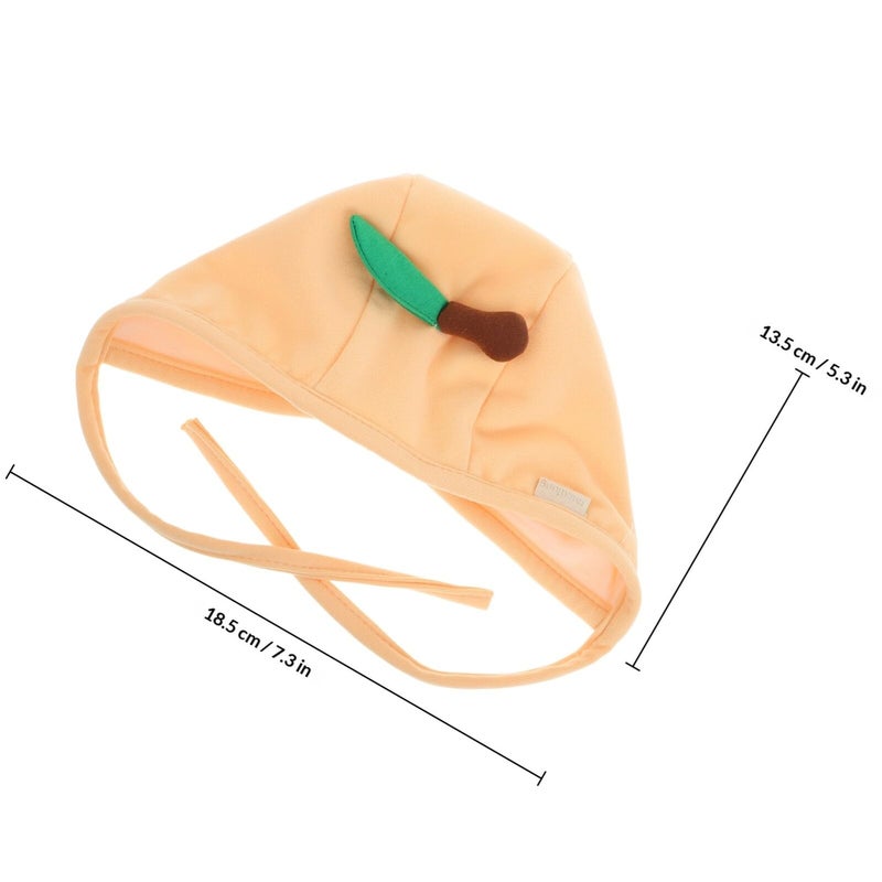 Leaf Pattern Cotton Bonnet For Newborns 38 45cm Ear Protection Cap Spring Autumn Yellow - Image 3