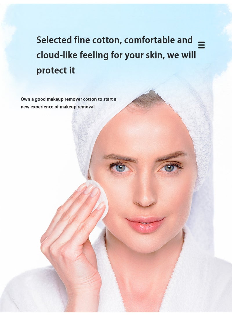 Joudi Round Boxed Makeup Remover Pads - 120PCS Double - Sided Dual - Effect, 100% Natural Plant Fiber, 3 - Layer Cotton, Lint - Free - Image 5