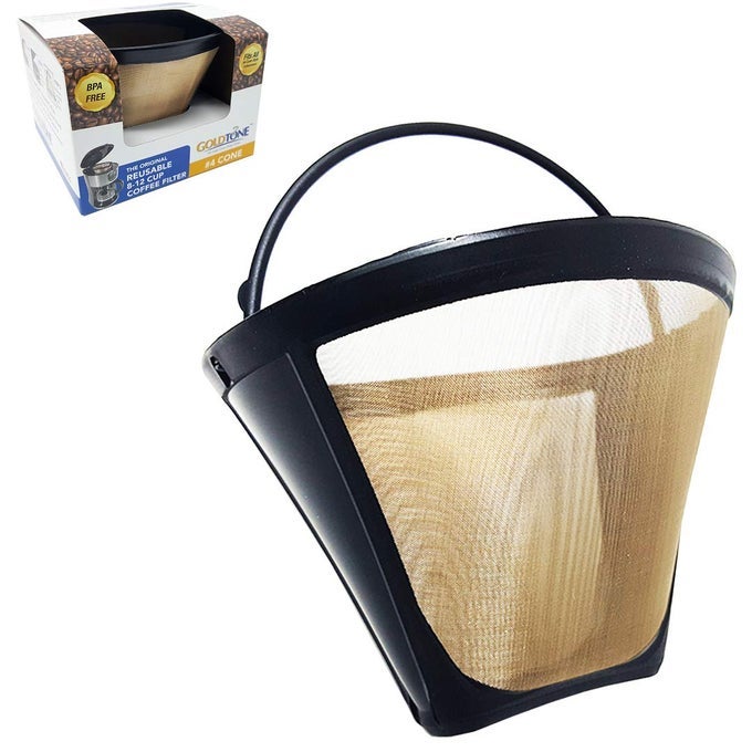 BRAND REUSABLE 4 CONE COFFEE FILTER FITS NINJA COFFEE MAKERS AND BREWERS BPAFREE