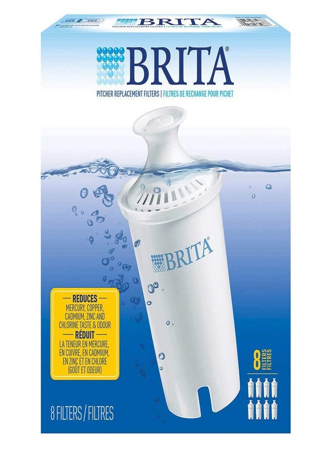 Brita Pitcher Replacement Filters,white,8 pack