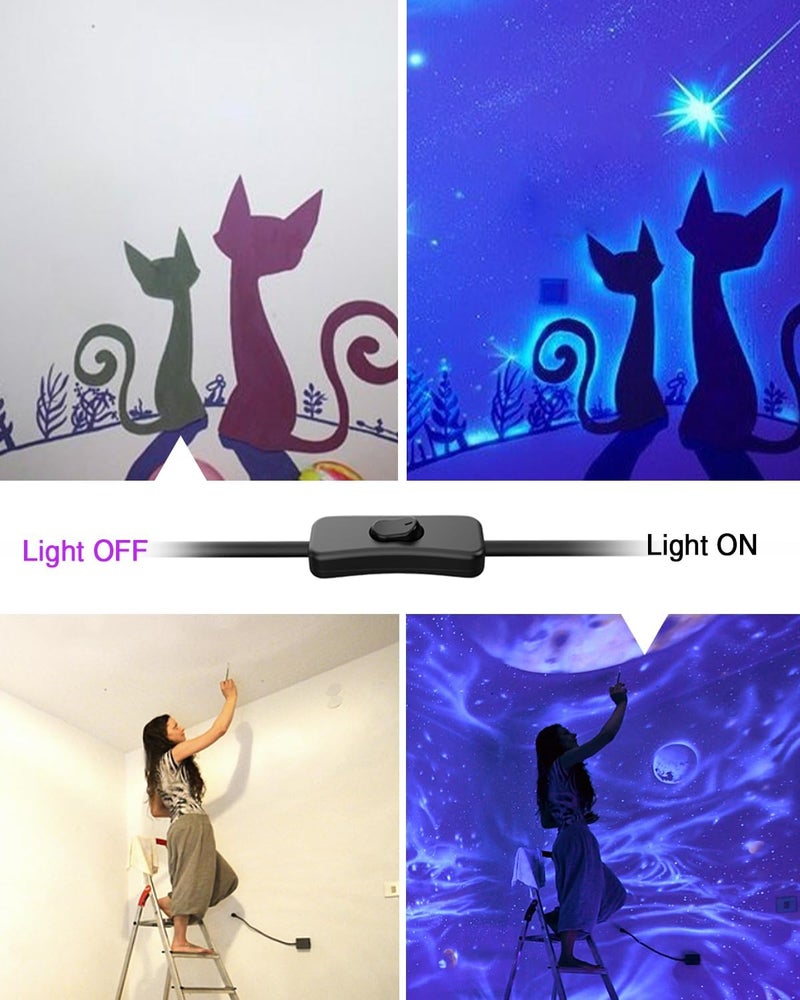 Onforu 4 عبوات من أضواء LED سوداء بقوة 42 واط، قضبان ضوء أسود مع قابس ومفتاح، مستلزمات حفلات تتلألأ في الظلام لتزيين الهالوين، غرفة النوم، طلاء الجسم، إضاءة المسرح، ملصق، أسود - Image 3