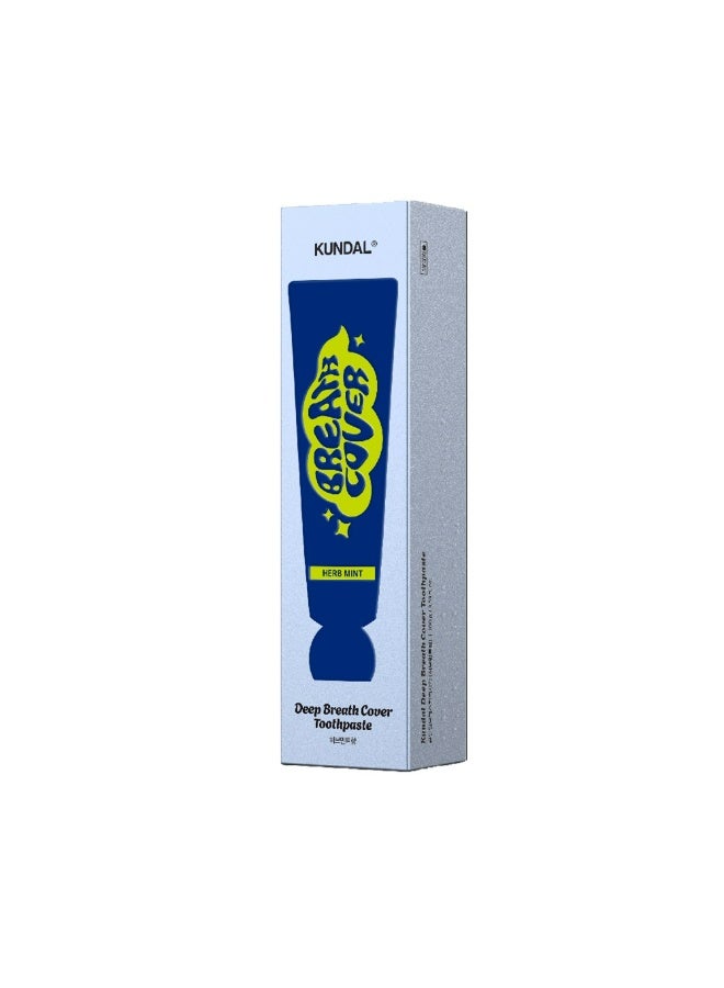 KUNDAL Deep Breath Cover Toothpaste For  Stronger Teeth, 100% Natural Oil Protection, and Healthier Oral Care Herb Mint 100 g - Image 2