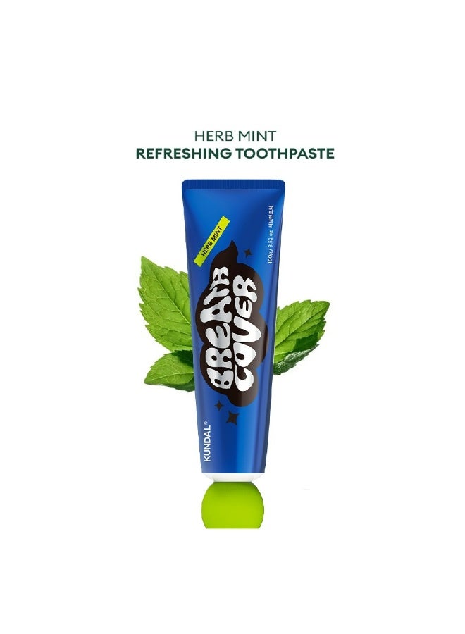 KUNDAL Deep Breath Cover Toothpaste For  Stronger Teeth, 100% Natural Oil Protection, and Healthier Oral Care Herb Mint 100 g - Image 4