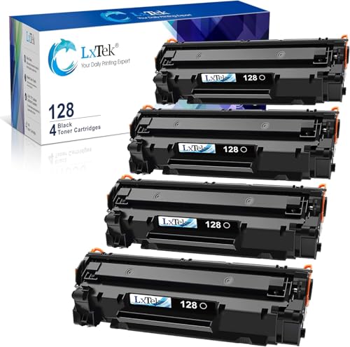 LxTek Compatible Toner Cartridge Replacement for Canon 128 Toner Cartridges CRG128 Compatible with Canon ImageCLASS D530 D550 MF4570dw MF4770n FaxPhone L190 L100 4 Black