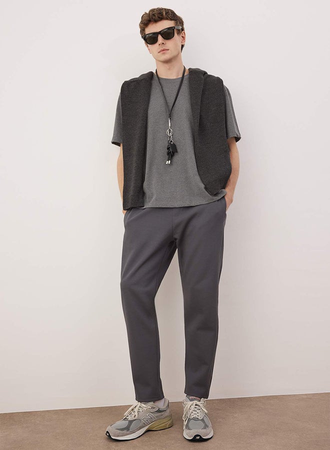 trendyol Anthracite Straight Fit Men's Trousers - Image 1
