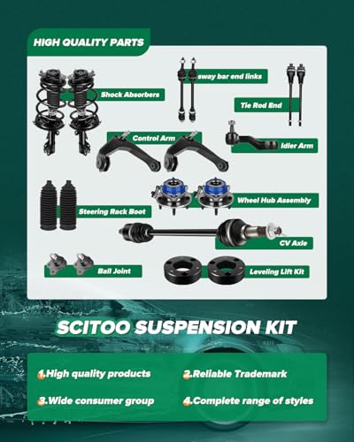 SCITOO 2PC Front Suspension Kit for Ford Crown Victoria 2006-2011 for Lincoln Town Car 2006-2011 for Mercury Grand Marquis 2006-2011 Front Sway Bar End Links Auto Parts - Image 2