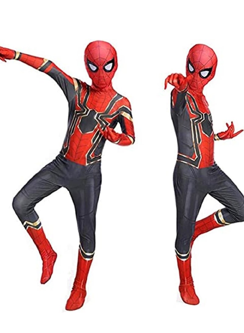 Loquat Spider-Man Costume Bodysuit, 3D Style Superhero Cosplay Jumpsuit, Spandex Jumpsuit with Printed Design, Spiderman Cosplay Costumes for Kids - Image 5