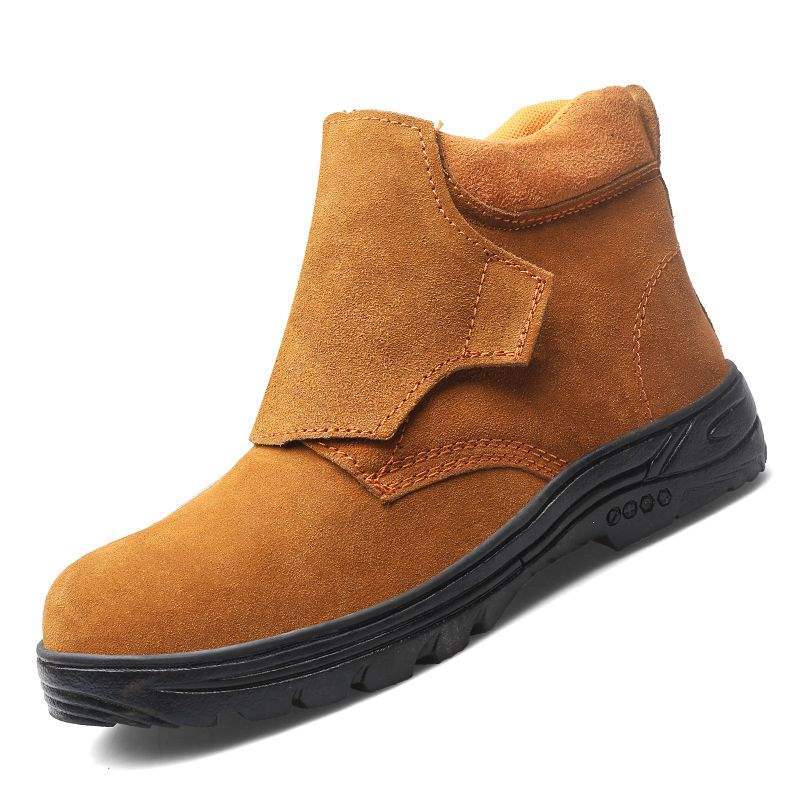 Welder Labor Protection Shoes Men'S Steel Toe Caps Anti-Smash, Anti-Puncture, Wear-Resistant, Anti-Scalding Work Shoes Construction Site Shoes - Image 1