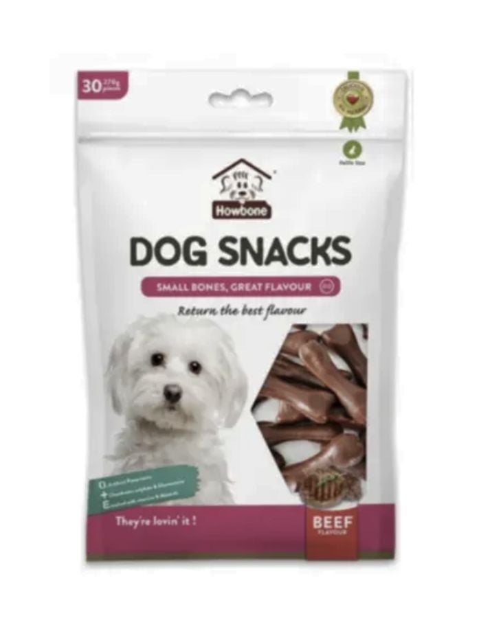 Howbone Mini Bone Dog Snack 270g (30pcs) – Beef Flavour | Healthy Chew Treats for Dogs