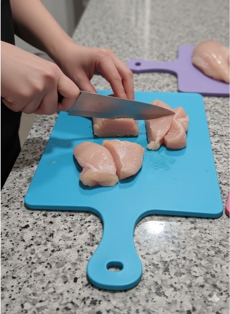 فافيلا بلانشة تقطيع بلاستيك متين   -كود 687 – سطح قوي غير قابل للانزلاق ومقبض مريح للاستخدام اليومي- متعدد الالوان - قطعة وحده - Image 2