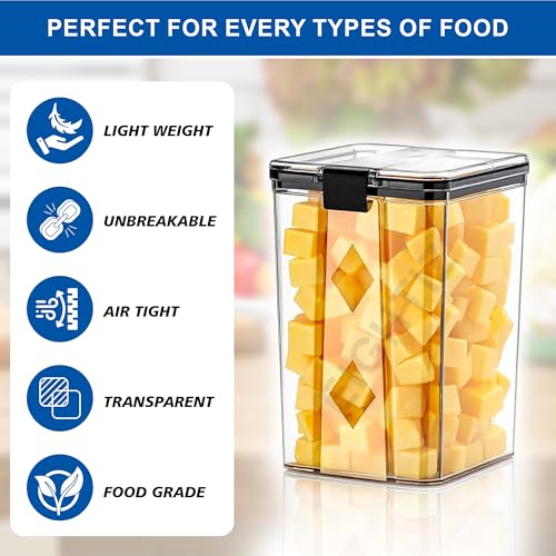Eightiz (Pack of 4 Fridge Storage Containers Plastic Boxes with Airtight Lids,Freezer Safe,Refrigerator Organizer for Vegetables, Fruits, Kitchen organization accessories (1100 ml,Transparent) - Image 2