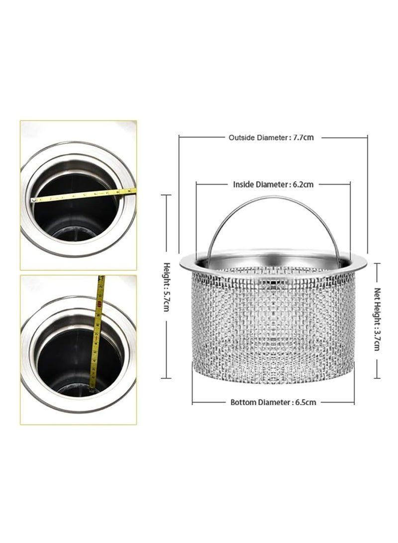 Oasisgalore 3-Pack Kitchen Sink Drain Strainer for Kitchen Sink Food Catcher with Handle，3 inch Sink Strainer  - Image 2
