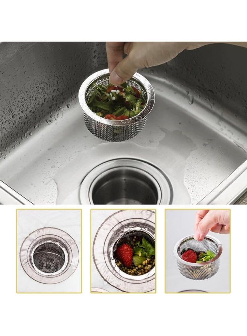 Oasisgalore 3-Pack Kitchen Sink Drain Strainer for Kitchen Sink Food Catcher with Handle，3 inch Sink Strainer  - Image 4