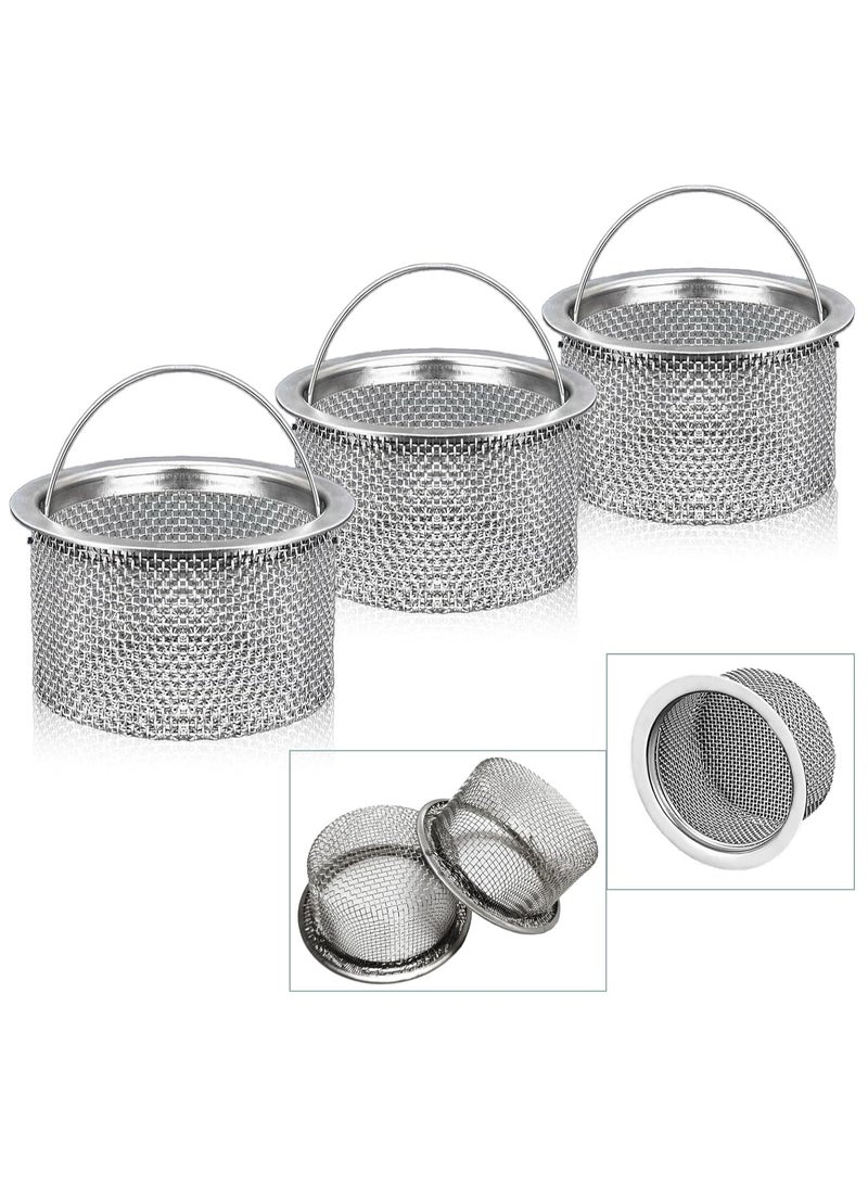 Oasisgalore 3-Pack Kitchen Sink Drain Strainer for Kitchen Sink Food Catcher with Handle，3 inch Sink Strainer  - Image 1