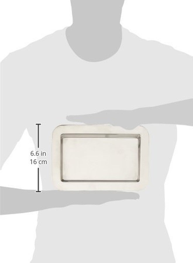 Frieling Silver Tray - 9.4 x 5.6 in Rectangular Polished Mirrored Finish - 18/10 Mirrored Stainless Steel Metal Serving Tray for Coffee, Tea & Desserts - Image 3
