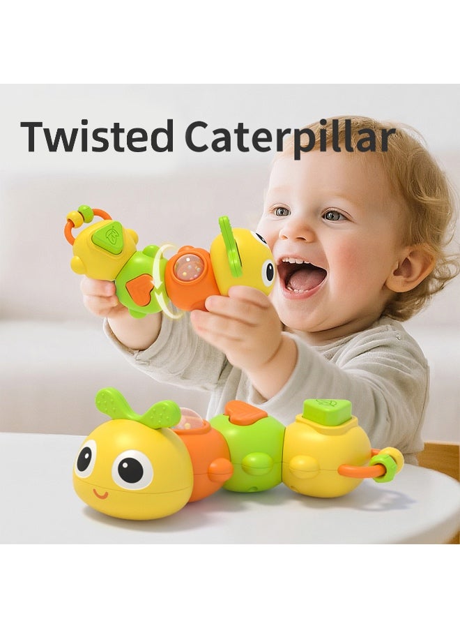 Baby Music Rattle Toy for 3-4-6-12 Months - Teething Toy with Music and Light, Montessori Learning Toy for Grasping Skills, Ideal Gift for Boys and Girls,Infant Sensory Toys - Image 1