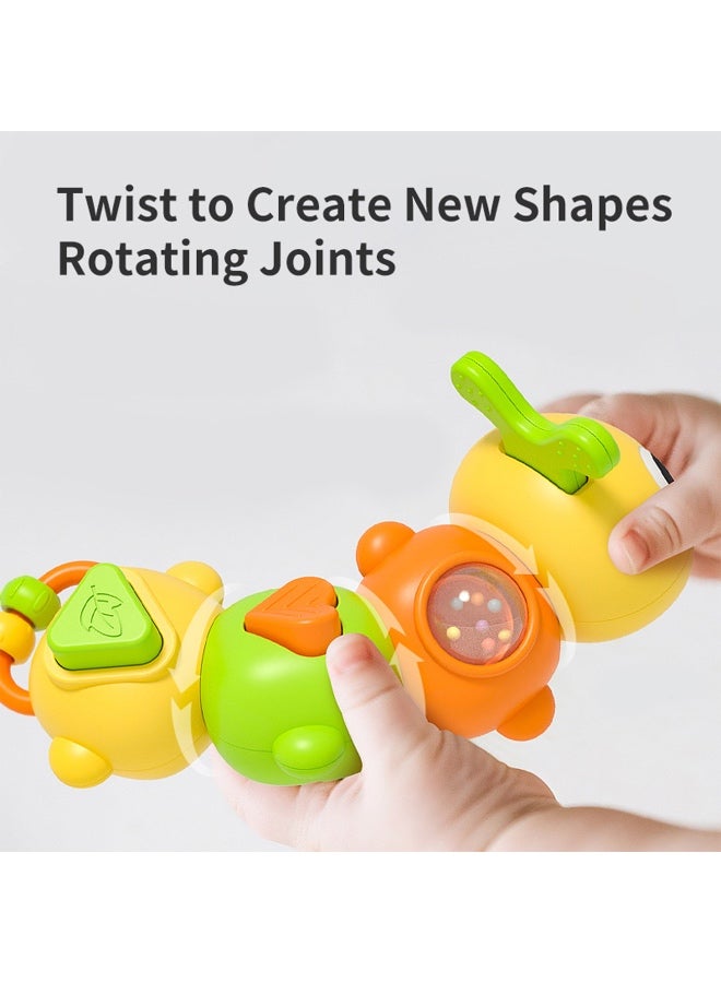 Baby Music Rattle Toy for 3-4-6-12 Months - Teething Toy with Music and Light, Montessori Learning Toy for Grasping Skills, Ideal Gift for Boys and Girls,Infant Sensory Toys - Image 3