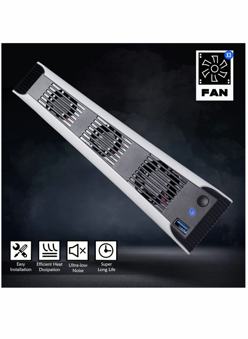 Loquat Cooling Fan for Playstation 5, External Efficient Low-Noise Cooling System, Compatible with PS 5 Disc and Digital Editions  - Image 5