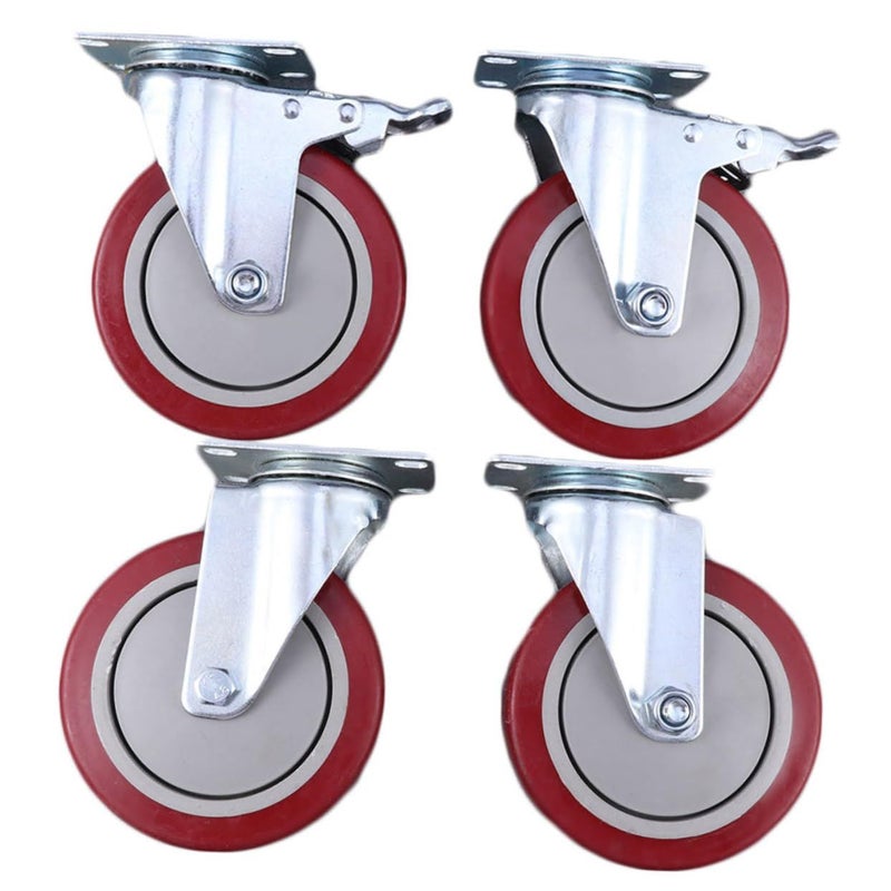 Universal 5 Inch Swivel Castor Wheels 360 Degree Anti Tangle for Office Chairs Furniture - Image 2