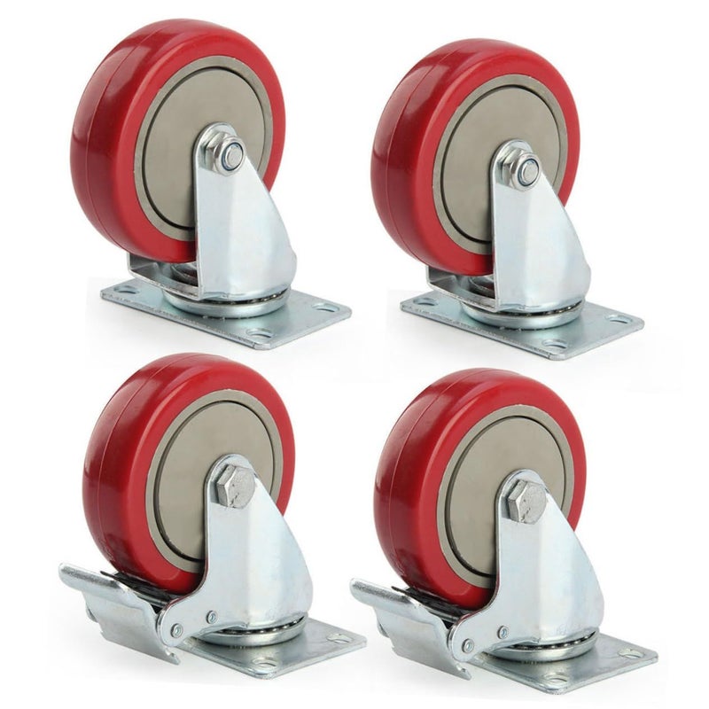 Universal 5 Inch Swivel Castor Wheels 360 Degree Anti Tangle for Office Chairs Furniture - Image 4