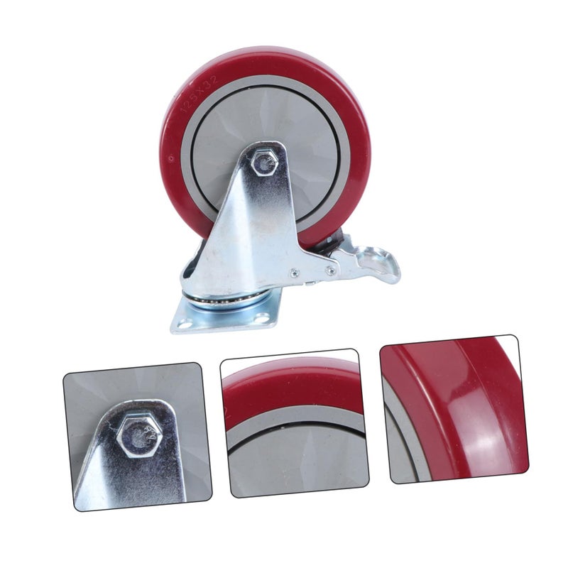 Universal 5 Inch Swivel Castor Wheels 360 Degree Anti Tangle for Office Chairs Furniture - Image 5