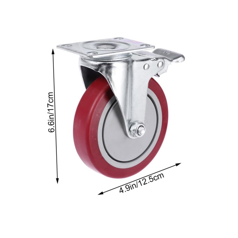 Universal 5 Inch Swivel Castor Wheels 360 Degree Anti Tangle for Office Chairs Furniture - Image 3
