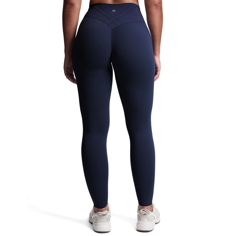 Aoxjox Women's Workout Velura Leggings High Waisted Hidden Scrunch PlushFlexâ„¢ Buttery Soft Yoga Pants 26" (Midnight Navy, Small) - Image 1