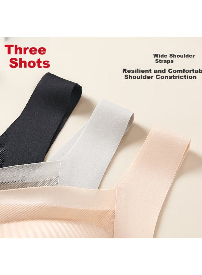 Threegun [rou Tou Series] Seamless Bra For Women, Push-up, Enhances Small Prevents Sagging, Wireless, Beautiful Back Brassiere - Image 5