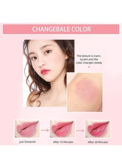 Julystar Crystal Flower Edible Gold Leaf Jelly Lipstick, Magic Color Changing Lipstick Temperature Color Change Lip Balm, Moisturizer Ph Color Change Lip Stick, Blood Rose  - Image 4
