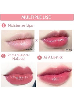 Julystar Crystal Flower Edible Gold Leaf Jelly Lipstick, Magic Color Changing Lipstick Temperature Color Change Lip Balm, Moisturizer Ph Color Change Lip Stick, Blood Rose  - Image 5