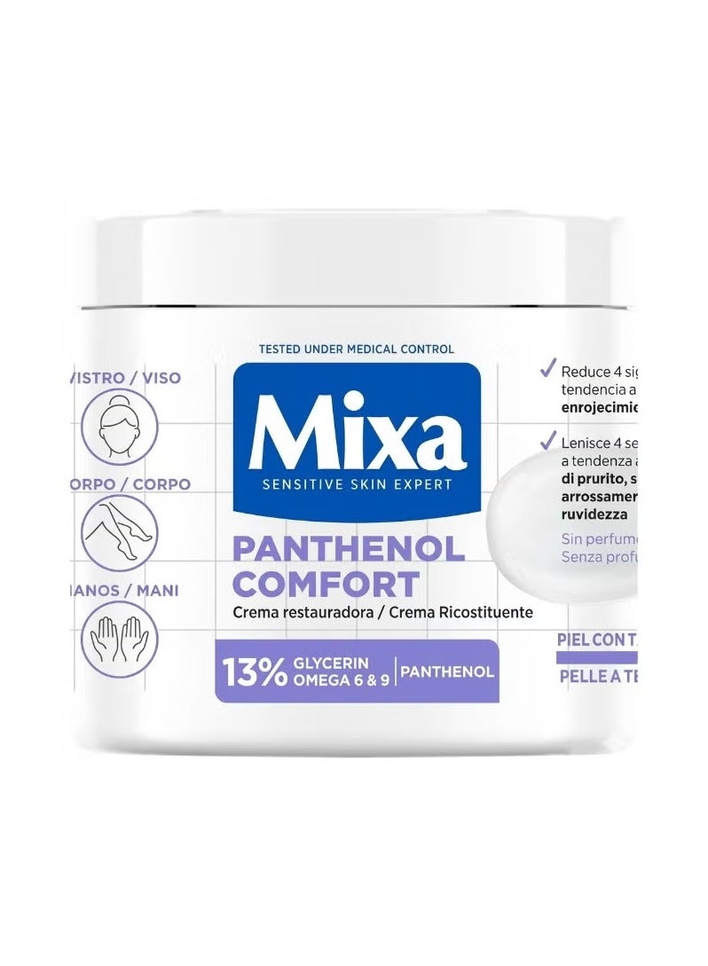Mixa Panthenol Comfort Sensitive Skin Expert Recovery Cream 400ml - Image 1