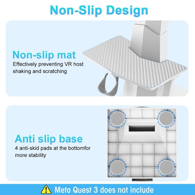 Verilux Glasses Storage Stand Non-Slip Desktop Holder for VR Headset & Controller Stand for Meta Quest 3 VR Accessories for Meta Quest 3/ Meta Quest Pro/Oculus Quest 2/ Oculus Quest Controller Stand VR Stand - Image 3