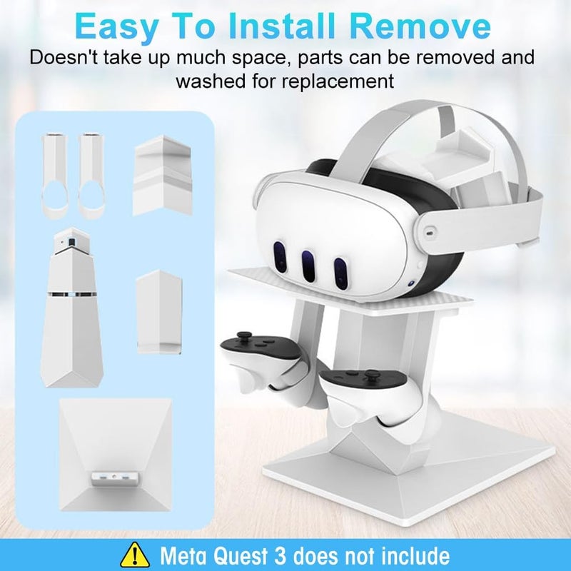 Verilux Glasses Storage Stand Non-Slip Desktop Holder for VR Headset & Controller Stand for Meta Quest 3 VR Accessories for Meta Quest 3/ Meta Quest Pro/Oculus Quest 2/ Oculus Quest Controller Stand VR Stand - Image 5
