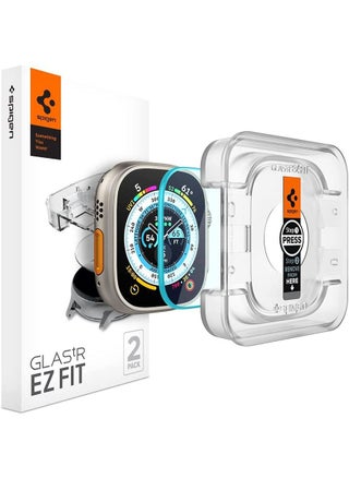 Glastr Ez Fit Apple Watch Ultra (49mm) Tempered Glass Screen Protector with Auto Align Install Kit - 2 Pack - pzsku/ZE56A87FD0A41CB282E07Z/45/_/1665394773/fa5d993a-30f6-493a-bcc1-971d239ea729