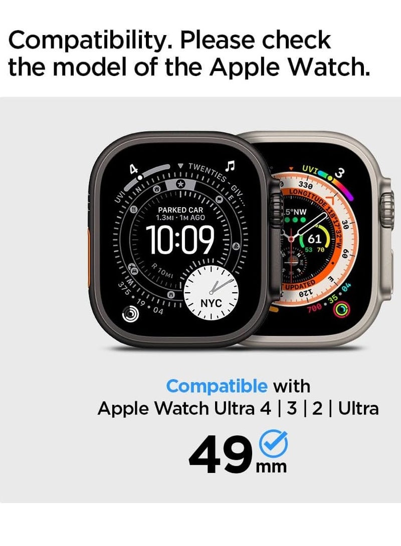 Spigen GLAStR EZ Fit Apple Watch ULTRA 4 /3/2/1 (49mm) Screen Protector Tempered Glass  with Auto Align install kit - [2 Pack] - Image 2